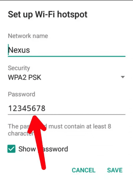 Add password and save it