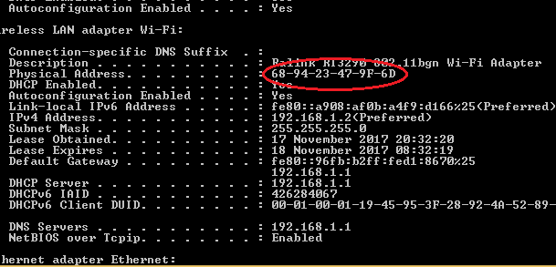 get all mac addresses on pc linux