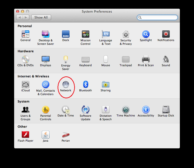 Search Networks on Apple Mac